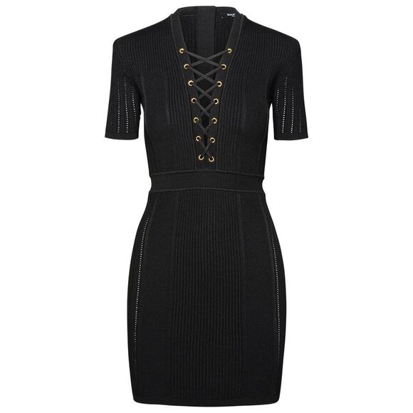 Balmain Black Viscose Casual Dress